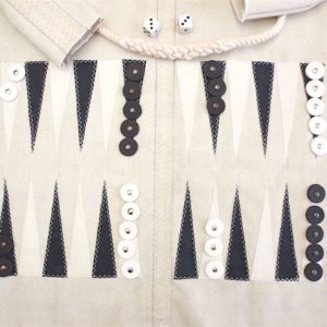 Backgammon en voile du Trois Mats Belem, pliable et lavable